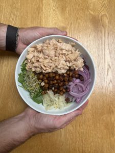Jack's tuna salad rice bowl served 
